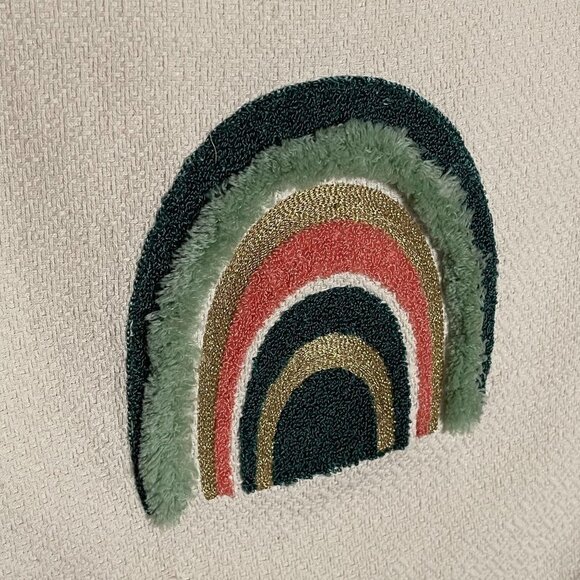 Spring Shop Table Runner Cream Rainbow Tassels - Picture 4 of 6